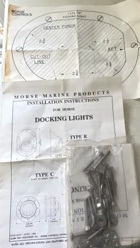 175-95262 Morse 90006 New Marine Dock Docking Light Type R Hardware 33007-12
