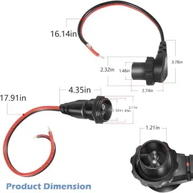 1865128 Myauto Mkr-26 Trolling Motor Plug For Freshwater Saltwater Applications 8 Awg #3