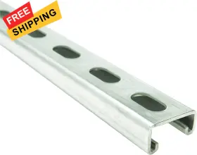 Sc14-2-eg Newhouse Electric 1-5/8 Inch X 13/16 14 Gauge Metal Strut Channel With Slotted Back Silver