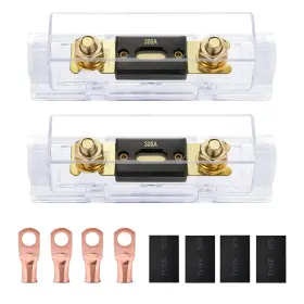 50084 Nilight 2pcs 300a Anl Fuse Holder With Electrical Protected