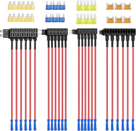 Types-24 Nilight 50097r 24 Pcs 12v Car Add-a-circuit Fuse Tap Holder 4 Packs