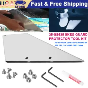 35-ss635 No-auto Noqp1007 Skeg Guard For Evinrude Johnson Outboard 90 100 115 120 140hp Omc Cobra