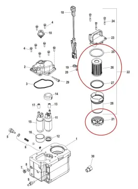 35-8m0093688 North Boatparts Gen 3 Cool Fuel Filter Kit For Mercury Mercruiser And 8m0204703 #2