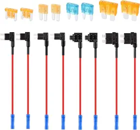 Si-8pcs-0603 Ofband 8pcs Pure Copper Wire Fuse Tap Double Slot Add-a-circuit Fit