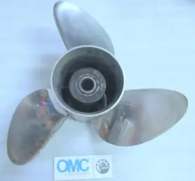 176627 Omc Viper Stainless Propeller 15 Spline 14-3/4 X 19 Oem Used Boat Parts