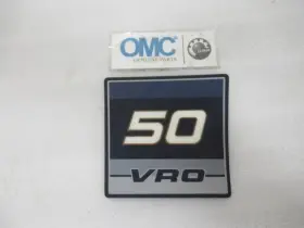 0210219 Omc 210219 U3 Evinrude Johnson 50 Vro Plate Oem New Factory Boat Parts