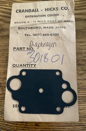 0301801 Omc 301801 Oem Johnson Evinrude Diaphragm Nos