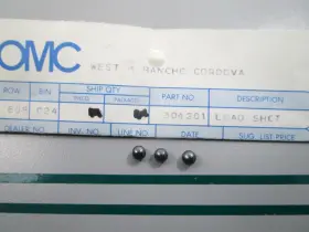 0304201 Omc 304201 New Oem Lot Of 3 Johnson Evinrude Lead Shot 0810