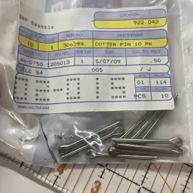 0306394 Omc 306394 9 Lot Evinrude Johnson Cotter Pin Oem New Factory Boat