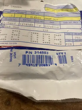314503 Omc Evinrude Johnson Prop Nut Oem Nos
