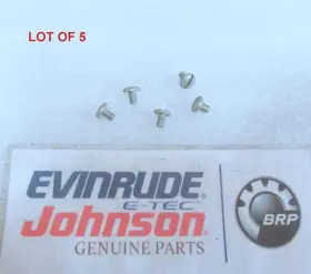 0315003 Omc 315003 T60 Evinrude Johnson Screw Lot Of 5 Oem New Factory Boat Part