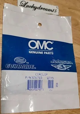 326765 Omc Lot Of 5 New Oem Johnson Evinrude Circlip