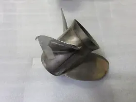 389512 Omc F9 Genuine Propeller 3-blade 12-3/4x21p 13 Spline Oem Used Boat Parts #3
