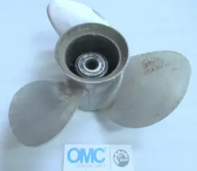 392261 Omc Stainless Propeller 13-3/4x13 13 Spline Oem Used Factory Boat Parts
