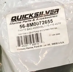 56-8m0072655 Omc Quicksilver Oem Parts Bag Assembly 75-115 4str Mv2