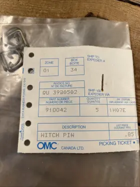 910042 Omc Hitch Pin Qty-5 Oem Nos