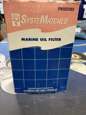 0502903 Omc Evinrude Systematched Oem 502903 Marine Oil Filter Assembly -a