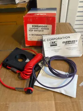 0174649 Omc Genuine Parts New Evinrude Johnson Oem Outboards Stop Kill Switch Kit 174649
