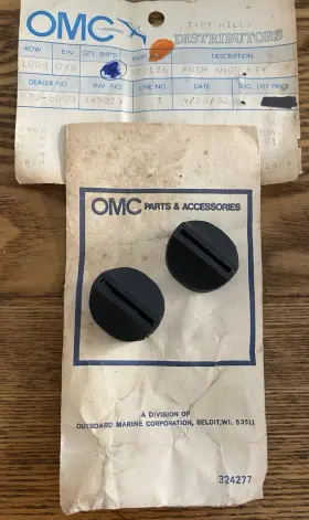 0322176 Omc Johnson Evinrude 322176 Oem Push Knob Key Qty 2 Nos