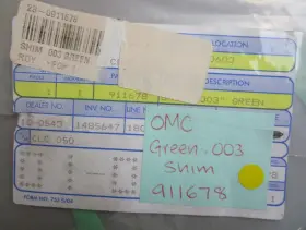 0911678 Omc Johnson Evinrude 911678 New Oem Lot Of 2 0770 Green .003 Shim #3