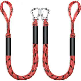 Dock2023-02 Onoship 4 Feet Premium Boat Bungee Dock Lines Jet Ski Accessories Red