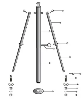 Origin Wakeboard Tower 710219193379 Stainless Steel Adjustable Water Ski Pylon Kit Tow For Outboard Boat #3