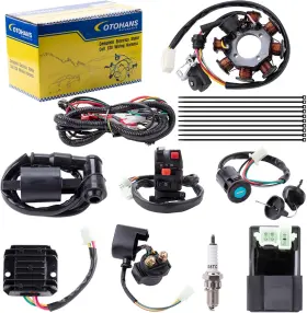 Otohans Automotive 788601478564 Complete Electrics Stator Coil Cdi Wiring Harness With Full Copper Wire For