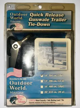 Qrgw10 Outdoor World Bass Pro Shops Quick Release Gunwale Tie Down Fast Free Shipping Continental Us