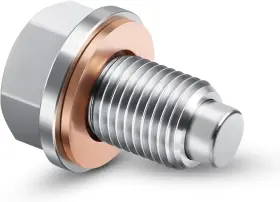 X1.25 Oxygenie Ba-06 M12 Magnetic Oil Drain Plug Stainless Steel X 1.25 Silver