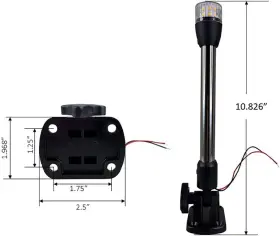 Pm151598 Pactrade Marine Stern Anchor Light 10.5ftft Fold Down Led Navigation White #3