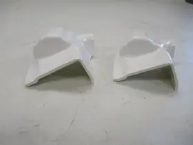032-2747 Paragon Plastics Four Winns Transom End Caps Set Of 2 White Marine Boat #3