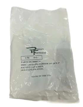 25c300kcss Parker Fasteners 1/4-20 X 3 Socket Head Cap Screws 18-8 Ss 10 Pack