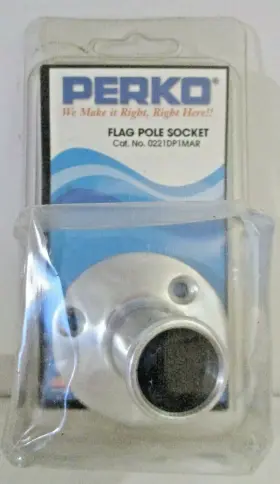 0221dp1mar Perko New Upright Flag Pole Socket 13 Angled Stern