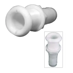 0301dp6a Perko 1-1/8 Inch Thru-hull Fitting Narrow Flange Marine Grade White Plastic
