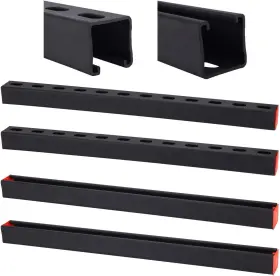 Phlkjl 24 Metal 4 Pack Starlink Base Mount Diy 1-5/8 Inch 12 Gauge Strut Channel Black