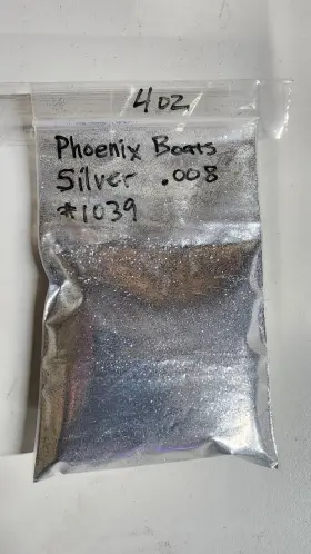 1039 Phoenix Boats Silver Polyflake. 008. 4oz