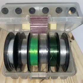 1084 Plano Line Spool Box With 6 Partial Spools Of - Free Shipping