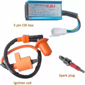 15us0032 Poweka Racing Ignition Coil 5 Pins Ac Cdi Box For Gy6 4-stroke 50cc 70cc 90cc 110cc #2