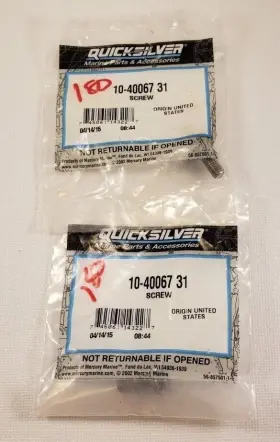 10-4006731 Quicksilver 2 Mercury Marine Screw Oem