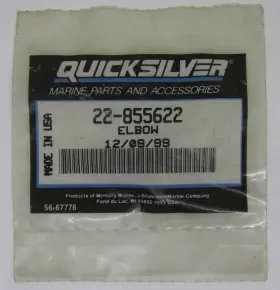 22-855622 Quicksilver New Mercury Marine Boat Oem Elbow Part No