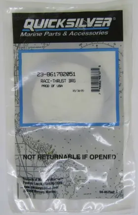 23-861782051 Quicksilver New Mercury Marine Boat Oem Thrust Bearing Race Part No