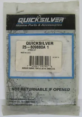 25-809880a Quicksilver New Mercury Marine Boat Oem O-ring Kit Part No. 1