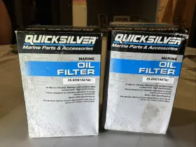 35-8mo154760 Quicksilver Lot Of 2 Marine Oil Filters Mercury Mercruiser - Oem