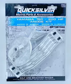 8m6007986 Quicksilver Yamaha 150-200 Hp Outboard Zinc Anode Kit Left Hand Dealer Direct Replaces 21102 8m6007986 Quicksilver Yamaha 150-200 Hp Outboard Zinc Anode Kit Left Hand Dealer Direct Replaces 21102