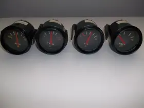 90937 Quicksilver Gauges Oil -battery- Fuel -temp Good Condition