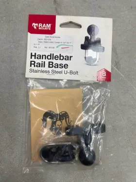 Ram-b-231 Ram Mount Handlebar Rail Base Size B Fits 1/2 Inch -1