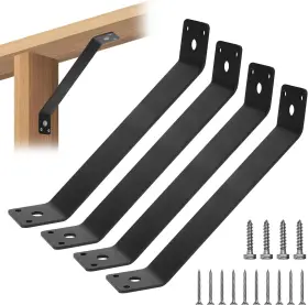 Vlrt021-a4bk Rasugarlary Spus Angle Brackets 4 Pcs 7.3 Inch Inside 7-1/4&apos &apos X 1-1/2&apos Black