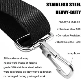 Ruson 792094987274 2 Pack Bimini Boat Top Straps Heavy Duty Pcs Eye #3