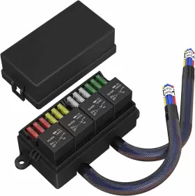 Rb-r4f12-w1-4p Rvboatpat 12 Volt Fuse Relay Box Pre-wired And With 4 Relays Way Rb-r4f12-w1-4p Rvboatpat 12 Volt Fuse Relay Box Pre-wired And With 4 Relays Way