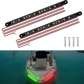 Rbn2pk01 Rvzone Boat Navigation Lights 7.8 Inch/red And Green/black Shell